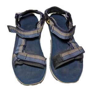 Teva Hurricane Outdoor Water Hiking Sandal Shoes Blue Yellow 6427 Women's Size 7